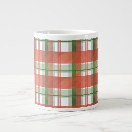 Tasse Géante Madras Plaid Noël (Devant)