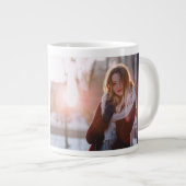 Tasse Géante Mais First Coffee Ajouter photo et nom (Devant droit)