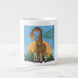 Tasse Géante Maman girafe et bébé