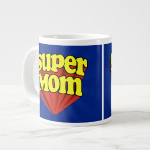 Tasse Géante Maman superbe rouge/jaune/jour de mère bleu de