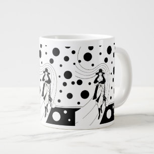 Tasse Géante Mannequin de piste rétro, mode Art Déco vintage