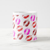 Tasse Géante Marque douce de lèvres de baiser (Devant)