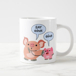 Tasse Géante Médecin et patient pour le cochon en caricature