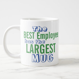 Tasse Géante Meilleur devis amusant pour les employés Gros coup