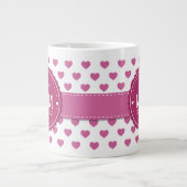 Tasse Géante Meilleure maman dans le monde Coeurs et cercles ro (Devant)