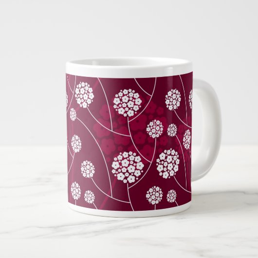 Tasse Géante Modèle floral Abstrait (Devant droit)