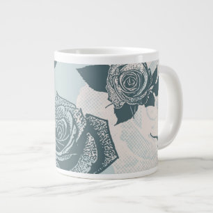 Tasse Géante Modèle floral avec rose