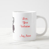 Tasse Géante Mon bureau informatique Valentine Coeurs rouges NO (Droite)