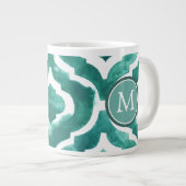 Tasse Géante Monogramme | Aquamarine Motif IV (Devant droit)