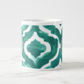 Tasse Géante Monogramme | Aquamarine Motif IV (Devant)
