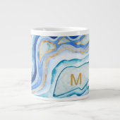 Tasse Géante Monogramme | Cobalt Agate II (Devant)