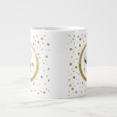 Tasse Géante Monogramme Confetti d'argent/or (Devant)