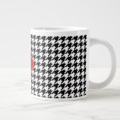 Tasse Géante Monogramme de Quatrefoil rouge blanc noir (Droite)