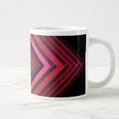Tasse Géante Monogramme géométrique rose rustique Carré moderne (Droite)