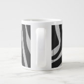 Tasse Géante Monogramme noir et gris clair Zebra (Dos)