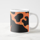 Tasse Géante Monogramme vache noir et orange Impression (Droite)