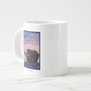 Tasse Géante MontanaMomma Bear and Club Vintage voyage