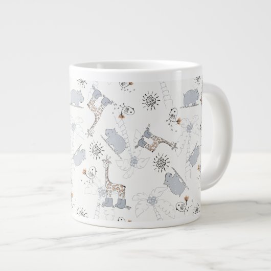 Tasse Géante motif 2 de griffonnage (Devant droit)