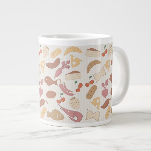 Tasse Géante Motif 2 de nourriture (Devant droit)