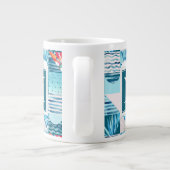 Tasse Géante Motif Abstrait géométrique Turquoise tropical (Dos)