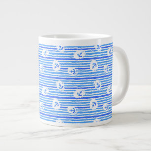 Tasse Géante Motif Ancre d'aquarelle 1
