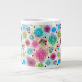 Tasse Géante motif arrière - plan de choux à fleurs (Devant)