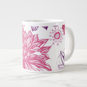 Tasse Géante Motif aux maîtres roses et dahlia