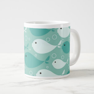 Tasse Géante motif avec des poissons