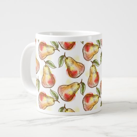 Tasse Géante Motif avec poire (Devant gauche)