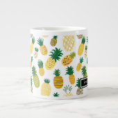 Tasse Géante Motif branché d'ananas| Ajouter votre nom (Devant)