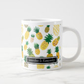 Tasse Géante Motif branché d'ananas| Ajouter votre nom (Droite)