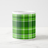 Tasse Géante Motif Checkered de couleur verte (Devant)