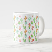 Tasse Géante Motif d'aquarelle Cactus Pastel (Devant droit)