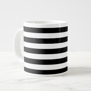 Tasse Géante Motif de bande noir et blanc