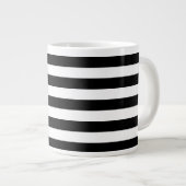 Tasse Géante Motif de bande noir et blanc (Devant droit)