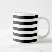 Tasse Géante Motif de bande noir et blanc (Droite)