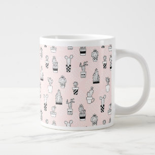 Tasse Géante Motif de Cactus à main fine