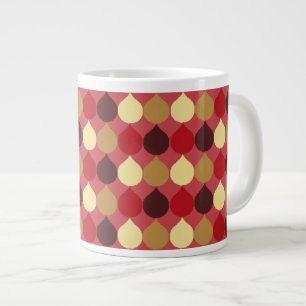 Tasse Géante Motif de cercles de Teardrop Ikat géométrique en