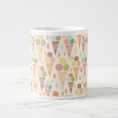 Tasse Géante Motif de cornets de crème glacée (Devant)