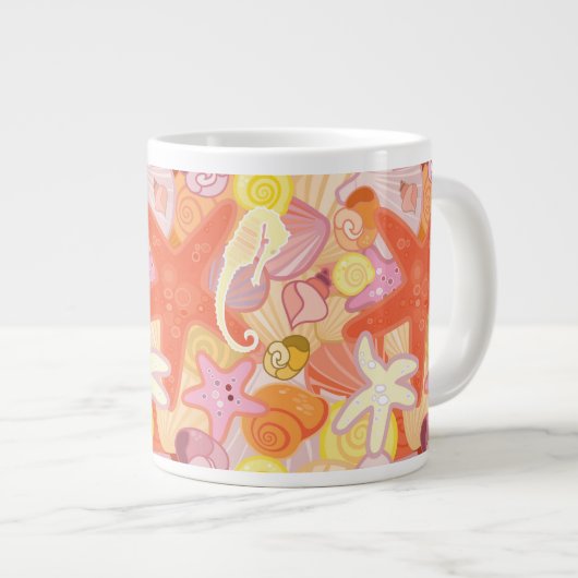 Tasse Géante Motif de créature maritime Pastel (Devant droit)