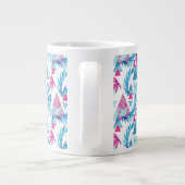 Tasse Géante Motif de feuilles tropicales Abstraites (Dos)
