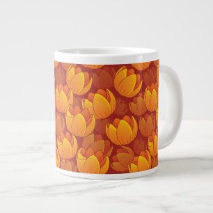 Tasse Géante Motif de fleur d'or