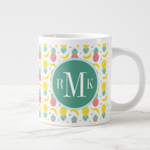 Tasse Géante Motif de fruits tropicaux colorés