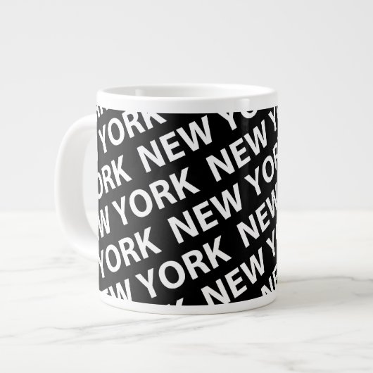 Tasse Géante Motif de New York White (Devant gauche)