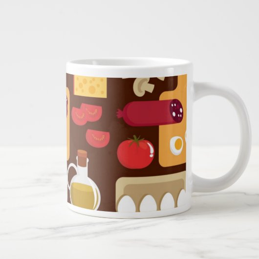 Tasse Géante Motif de pizza (Droite)
