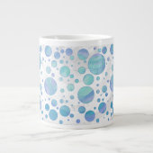 Tasse Géante Motif de point Polka bleu Glacier (Devant)