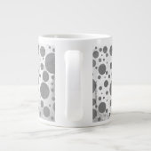 Tasse Géante Motif de points Polka gris ardoise (Dos)