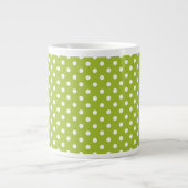 Tasse Géante motif de printemps avec pois blancs (Devant)