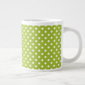 Tasse Géante motif de printemps avec pois blancs (Droite)