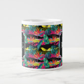 Tasse Géante Motif de texture tropicale Abstraite de Neon (Devant)